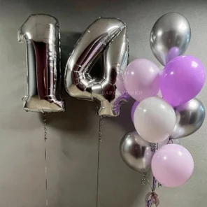 Цветок сирени в серебре