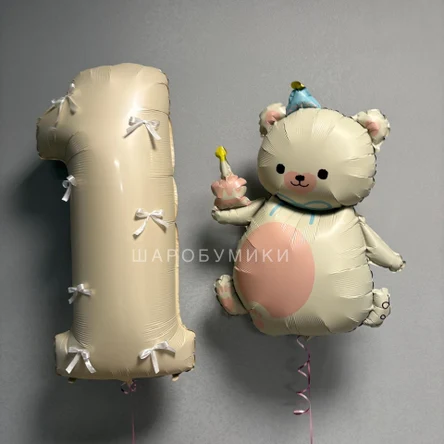 Мишка с Цифрой бантики